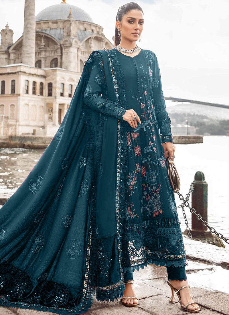 Buy Rama Rayon Sequence Work Party Wear Pakistani Salwar Kameez Online From Surat Wholesale Shop